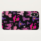 Halloween Hexe beängstigende Schwarzkatze lila dek Case-Mate iPhone Hülle (Rückseite (Horizontal))