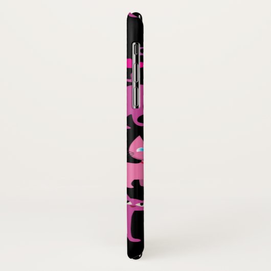 Halloween Hexe beängstigende Schwarzkatze lila dek Case-Mate iPhone Hülle (Hinten/Links)