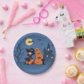 Halloween Hexe, Black Cat und Kürbiskins Pappteller (Party)