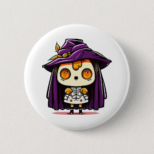 Halloween-Hexe Button