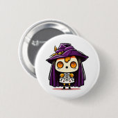 Halloween-Hexe Button (Vorne & Hinten)