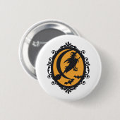 Halloween Hexe Button (Vorne & Hinten)