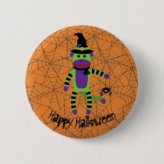 Halloween-Hexe Button (Vorderseite)