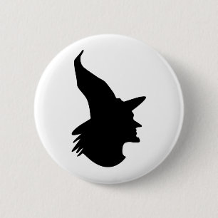 Halloween Hexe Button