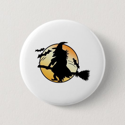 Halloween Hexe Button (Vorderseite)
