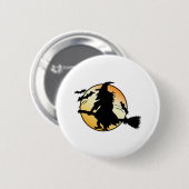 Halloween Hexe Button (Vorne & Hinten)