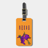 Halloween-Hexe-Cartoon Gepäckanhänger (Vorderseite vertikal)