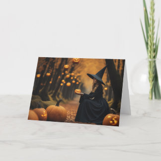 Halloween Hexe Dankeskarte
