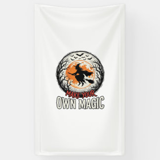 Halloween-Hexe eigene magische Vintage-Shirt-Desig Banner