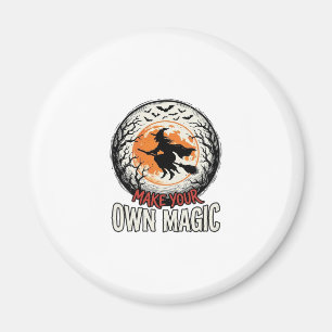 Halloween-Hexe eigene magische Vintage-Shirt-Desig Magnet