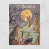 Halloween Hexe - Ein Beängstigendes Nachtleben - V Postkarte (Vorderseite)
