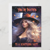 Halloween Hexe Einladung (Vorderseite)