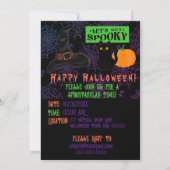 Halloween Hexe Einladung (Rückseite)