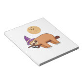 Halloween-Hexe-Faultier-Übergrößen-T-Shirt Notizblock (angewinkelt)