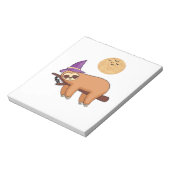 Halloween-Hexe-Faultier-Übergrößen-T-Shirt Notizblock (Rotiert)