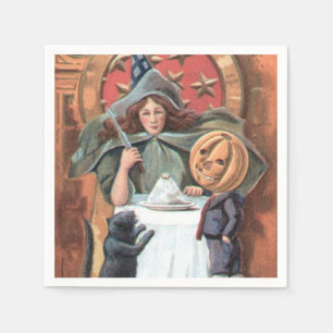Halloween-Hexe-Feiertagspapierservietten Serviette