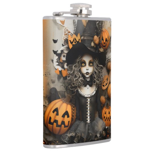 Halloween Hexe Flachmann (Rechts)