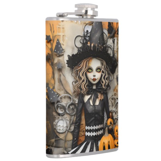 Halloween Hexe Flachmann (Rechts)
