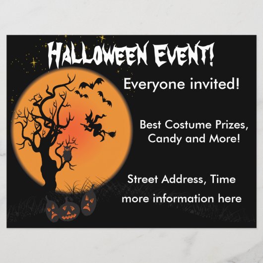 Halloween Hexe Flyer (Vorne)