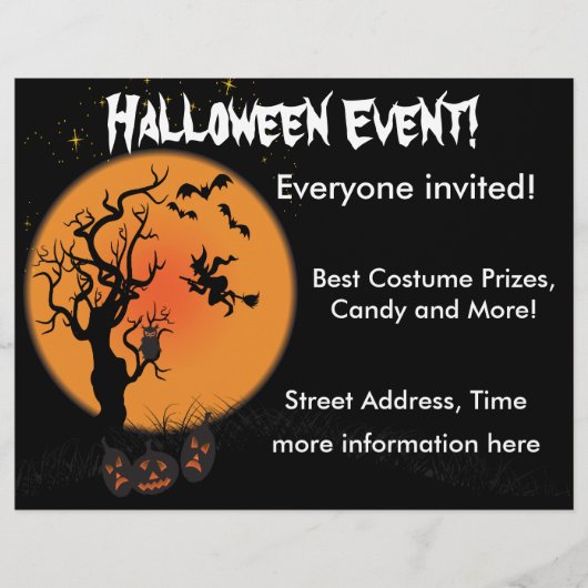 Halloween Hexe Flyer (Vorne)