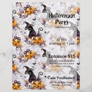 Halloween Hexe Flyer