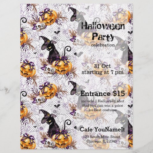 Halloween Hexe Flyer (Vorne)
