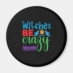 Halloween-Hexe ganz verrückt Magnet