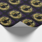Halloween Hexe Geschenkpapier (Ecke)