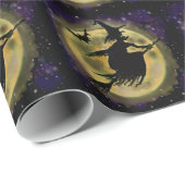 Halloween Hexe Geschenkpapier (Rolleneckpunkt)