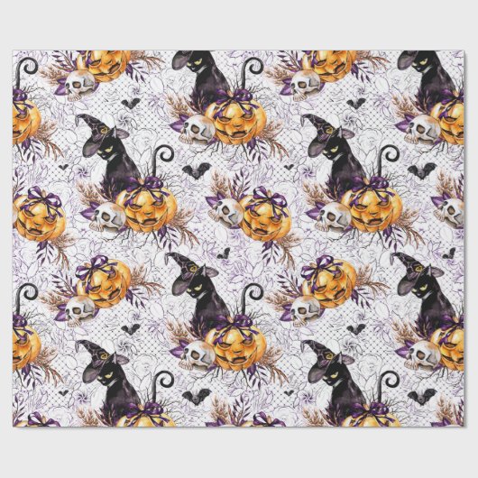 Halloween Hexe Geschenkpapier (Flach)