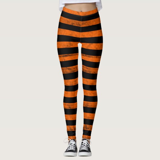 Halloween-Hexe gestreift Leggings (Vorderseite)