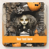 Halloween Hexe Getränkeuntersetzer (Vorderseite)