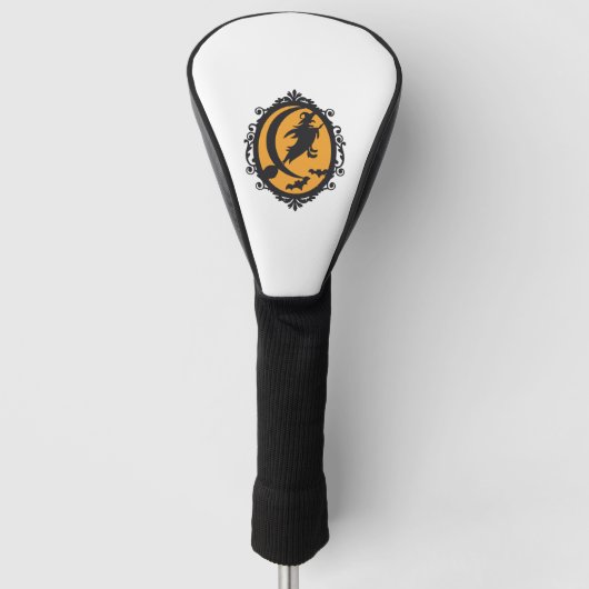 Halloween Hexe Golf Headcover (Vorderseite)
