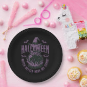 Halloween "Hexe hat besser meine Süßigkeiten" Papi Pappteller (Party)