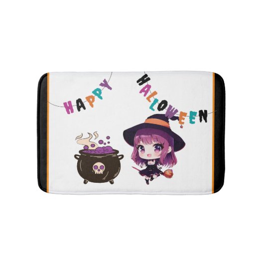 Halloween/Hexe/Herbst/Oktober Badematte (Vorderseite)