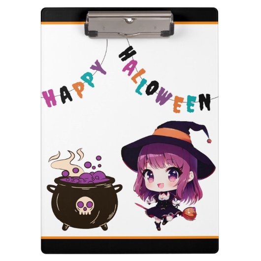 Halloween/Hexe/Herbst/Oktober Klemmbrett (Vorderseite)