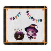 Halloween/Hexe/Herbst/Oktober Schneidebrett (Vorderseite)
