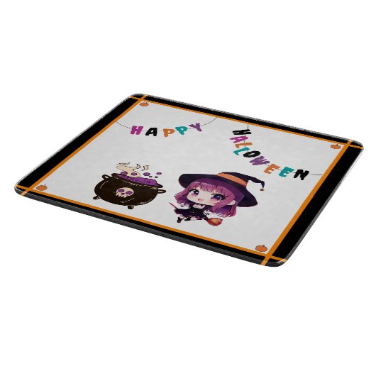 Halloween/Hexe/Herbst/Oktober Schneidebrett (Ecke)