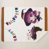 Halloween/Hexe/Herbst/Oktober Sherpadecke (Vorderseite (Horizontal))