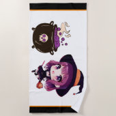 Halloween/Hexe/Herbst/Oktober Strandtuch (Vorderseite)