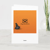 Halloween-Hexe-Hut mit Spinne Karte (Rückseite)