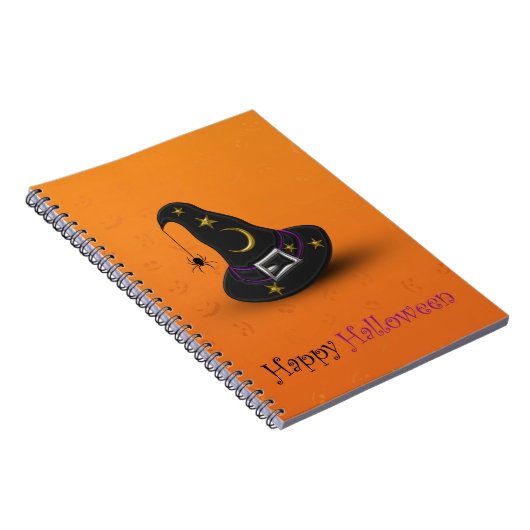 Halloween-Hexe-Hut mit Spinne Notizblock (Rechte Seite)