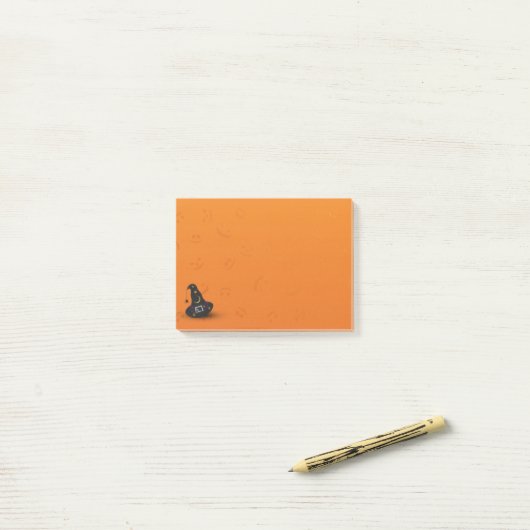 Halloween-Hexe-Hut mit Spinne Post-it Klebezettel (Auf Schreibtisch)