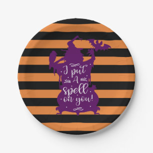 Halloween Hexe Ich habe einen Zauber auf dich ausg Pappteller