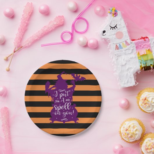 Halloween Hexe, ich setze einen Zauber auf dich Sp Pappteller (Party)