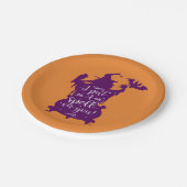 Halloween Hexe, ich setze einen Zauber auf dich Sp Pappteller (Schrägansicht)