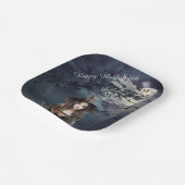 Halloween Hexe im Mondlicht Pappteller (Gewinkelt)