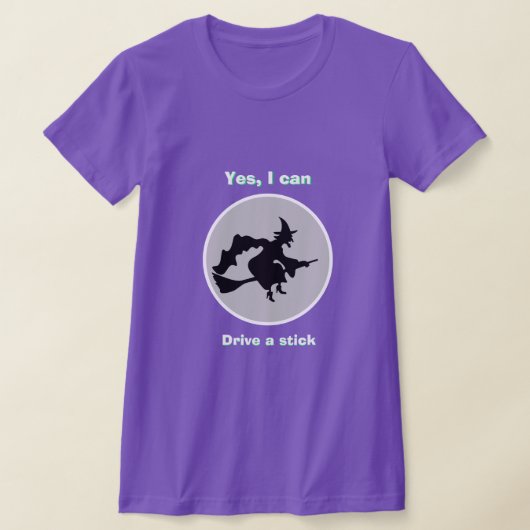 Halloween Hexe JA, ICH KANN EINEN STICK-T - Shirt  (Ablage )