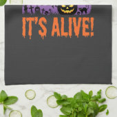 Halloween Hexe Jack O Lantern Es lebt Geschirrtuch (Gefaltet)