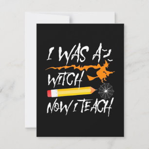 Halloween Hexe jetzt lehre ich Dankeskarte